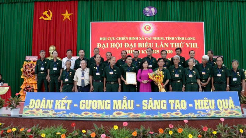 Hội Cựu chiến binh xã Cái Nhum long trọng tổ chức Đại hội đại biểu lần thứ VIII, nhiệm kỳ 2025-2030