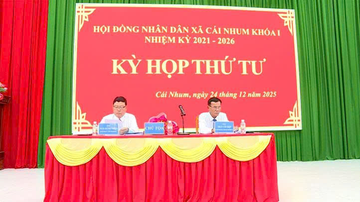 Hội đồng nhân dân xã Cái Nhum tổ chức khai mạc kỳ họp thứ 4, Hội đồng nhân dân xã, khóa I, nhiệm kỳ 2021-2026